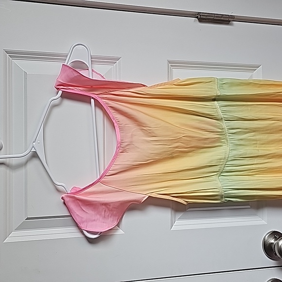 Betsy Johnson Rainbow Sunrise Maxi Ankle Dress  in Ladies Size S NWT - Picture 7 of 11